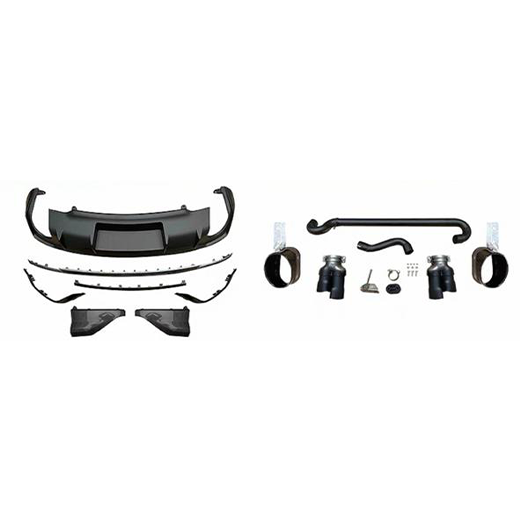 rear bumper diffuser and exhaust tip for Audi Q3