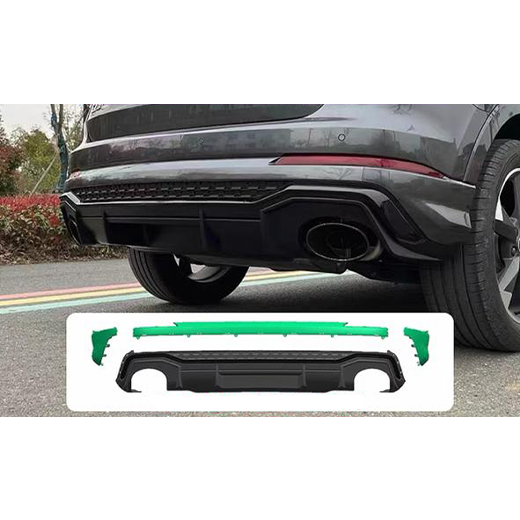 rear bumper diffuser and exhaust tip for Audi Q3