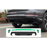 rear bumper diffuser and exhaust tip for Audi Q3