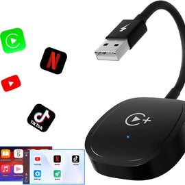 CarPlay Wireless Adapter Supports Netflix, YouTube, and Tiktok
