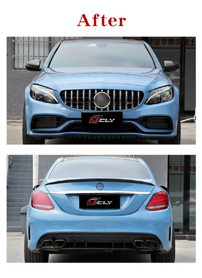C63 AMG Body Kit Upgrade for W205 C Class 15-21
