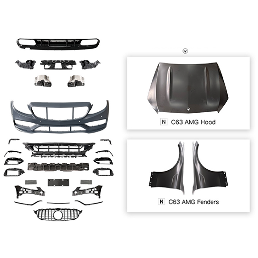 C63 AMG Body Kit Upgrade for W205 C Class 15-21